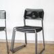 Ensemble de 4 chaises en scoubidou noir