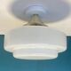 Large white opaline globe ceiling or wall light diameter 34 cm vintage decoration