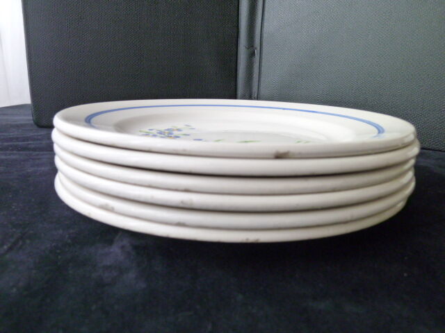Set of 6 hollow plates in Niderviller faience, model Kate