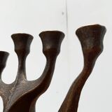 Vintage German brutalist metal candlestick by Dalbeck.