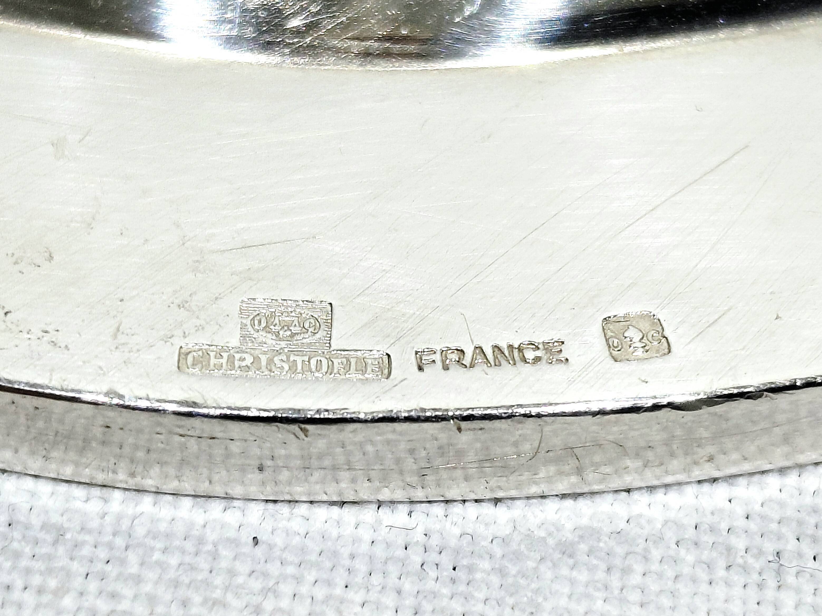 Christofle - Silver-plated metal rimmed plate