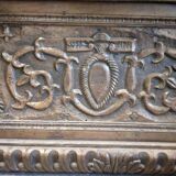Banc-coffre ancien, france, xixe siècle.