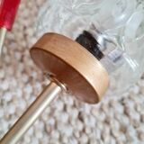 Glass and brass wall lamp 50s