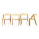 Set of four oak dining chairs by Kai Kristensen (Model 31)