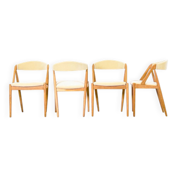 4 chaises de salle à manger en chêne par Kai Kristensen, modèle 31