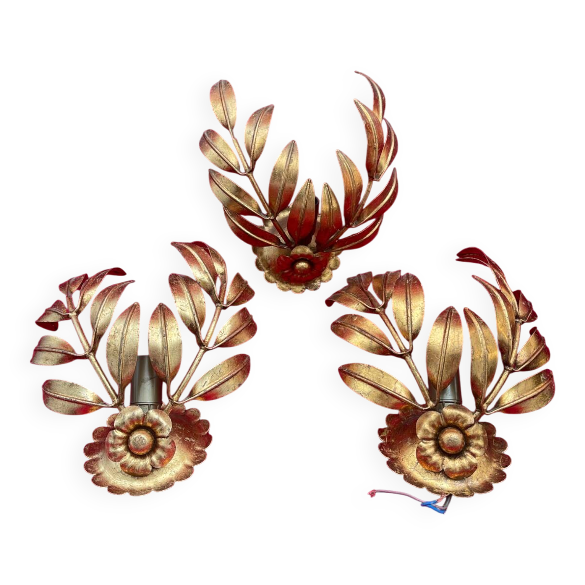 Golden Leaf Appliques Hans Kögl Style 1960/70 Hollywood Re