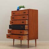 Teak chest of drawers, Danish design, 1970s, production: Denmark