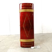 Italian Goatskin Book Shaped Dry Bar Cabinet by Aldo Tura, 1950s