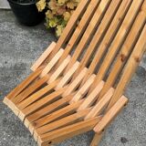 Solid wood folding patio garden armchair