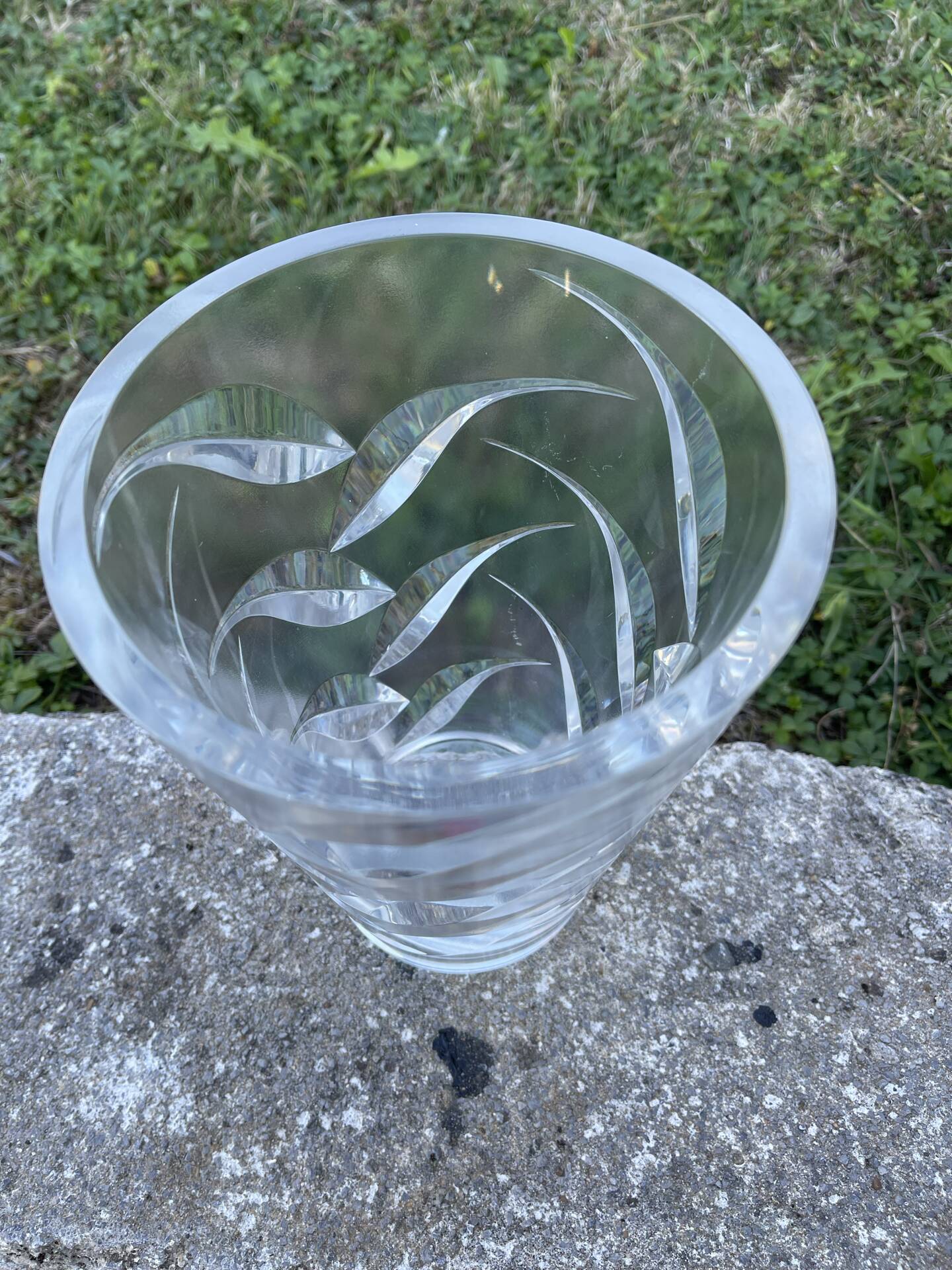 Vintage crystal vase