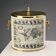 Vintage brass and fabric ice bucket, Italy, 1970s.