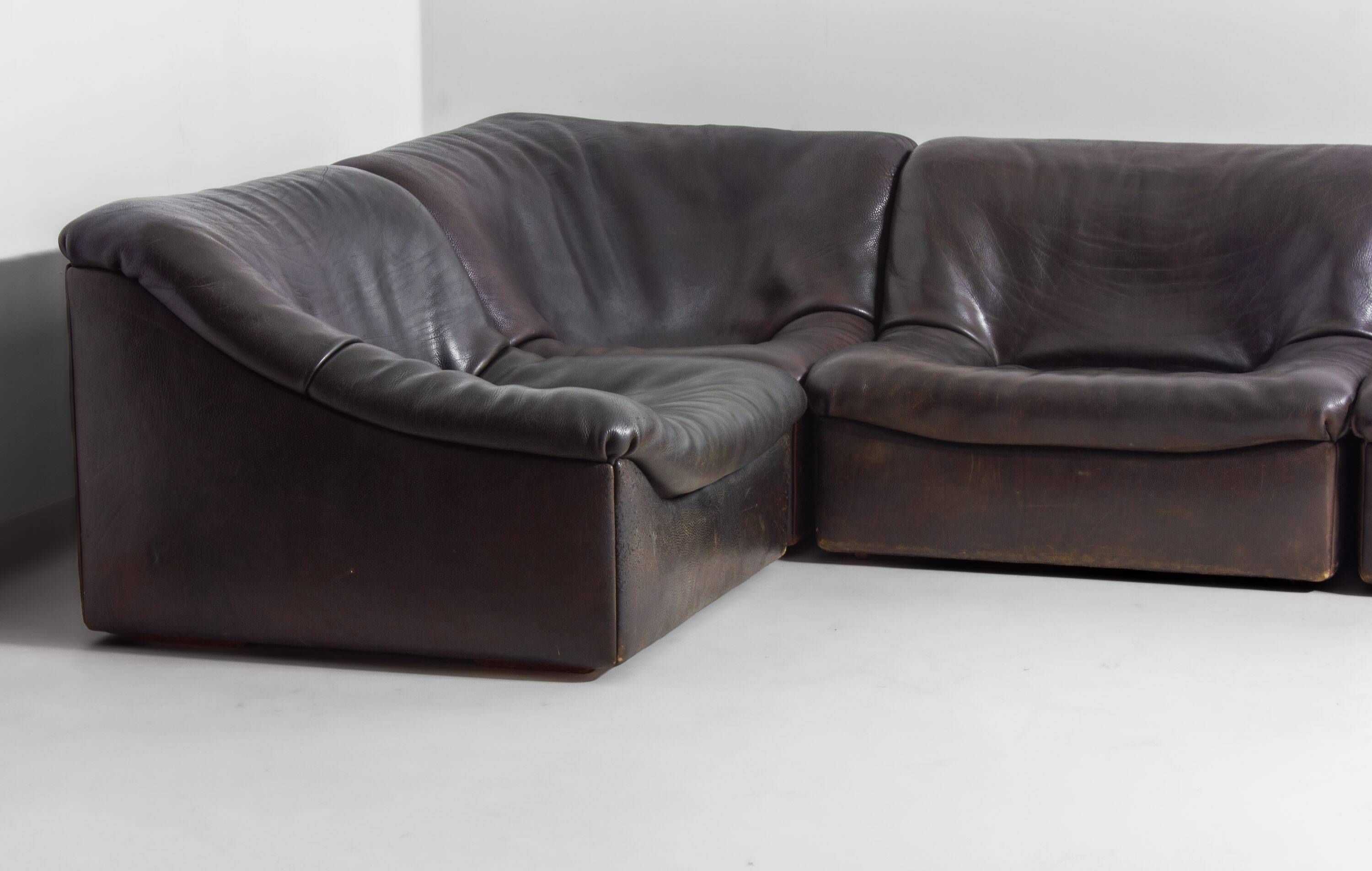 Large De Sede 'DS-46' Modular Sofa with armchair, Switzerland 1970s