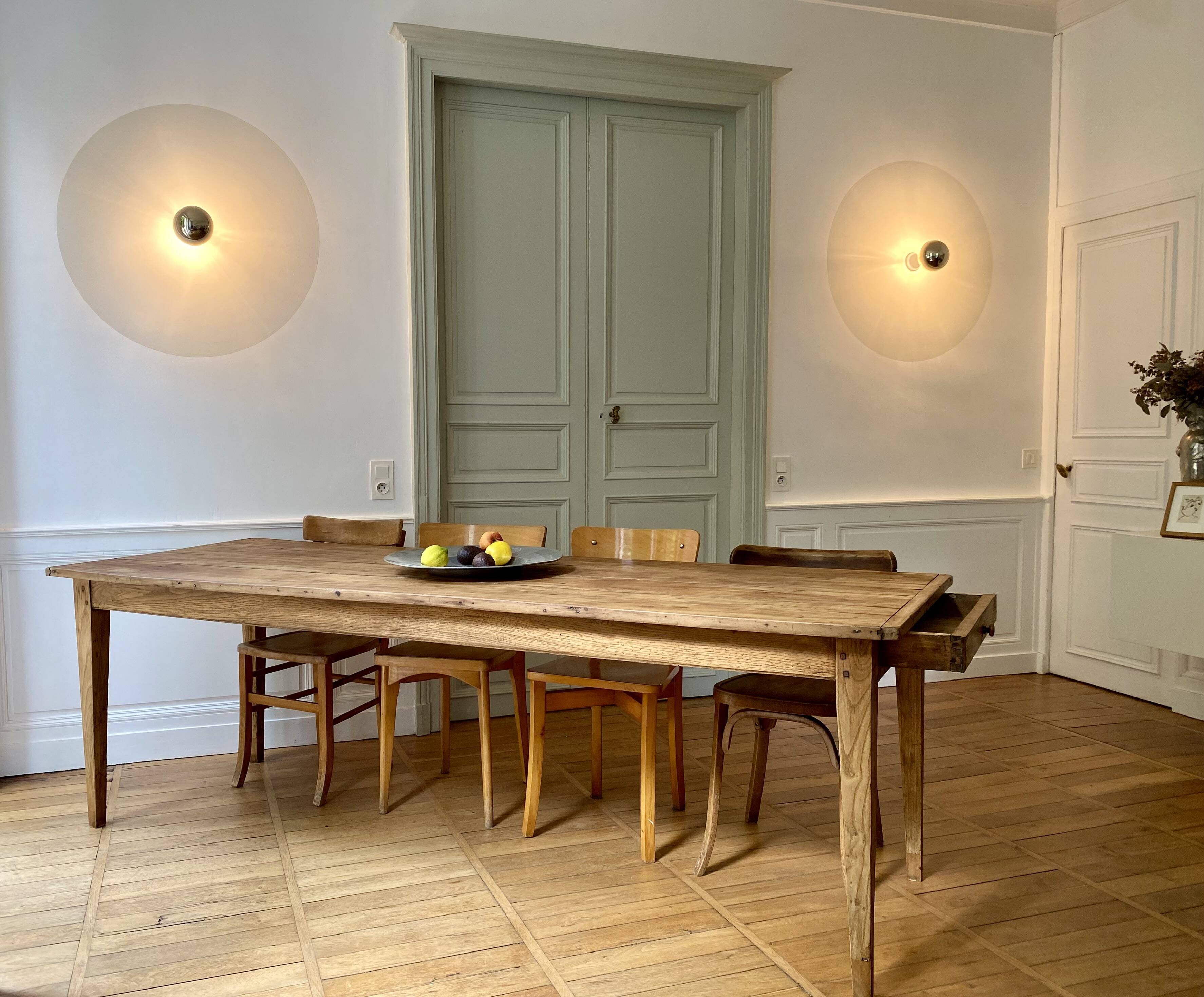 Farm table for 10/12 people.