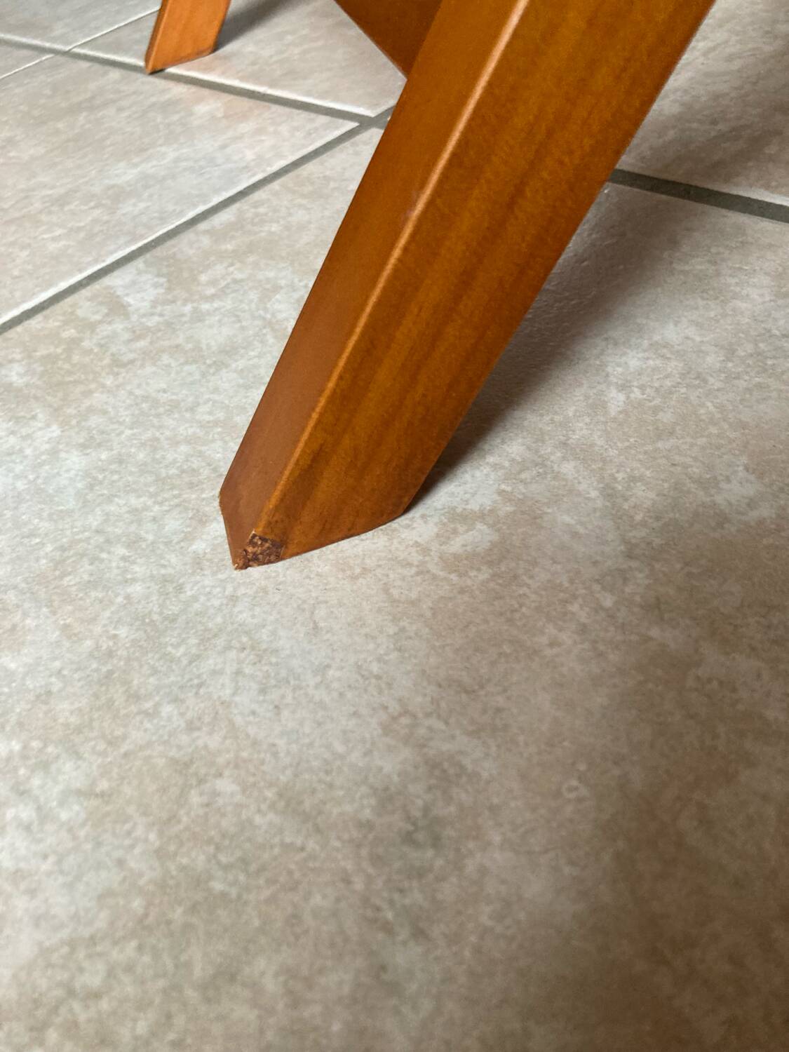 Removable wooden tray with folding legs