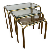 1970s gold nesting tables