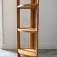 Folding corner shelves in light wood from the 50/60