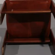 Tobia & Afra Scarpa 'Monk' chairs – walnut & cognac saddle leather