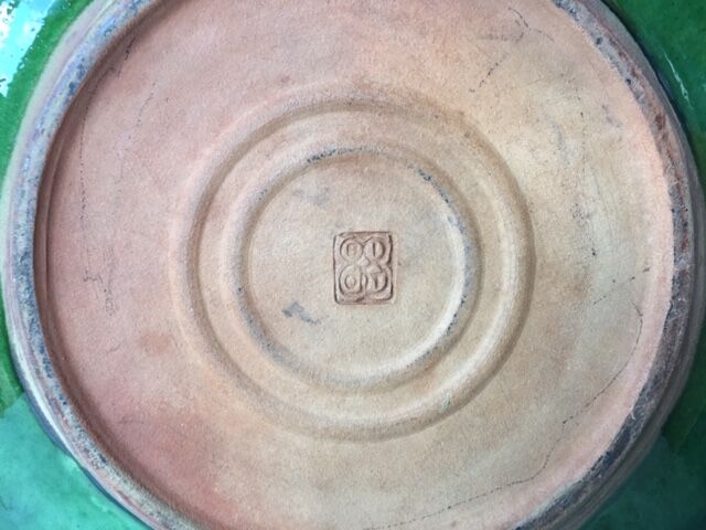 Painted and varnished terracotta stamped Biot
