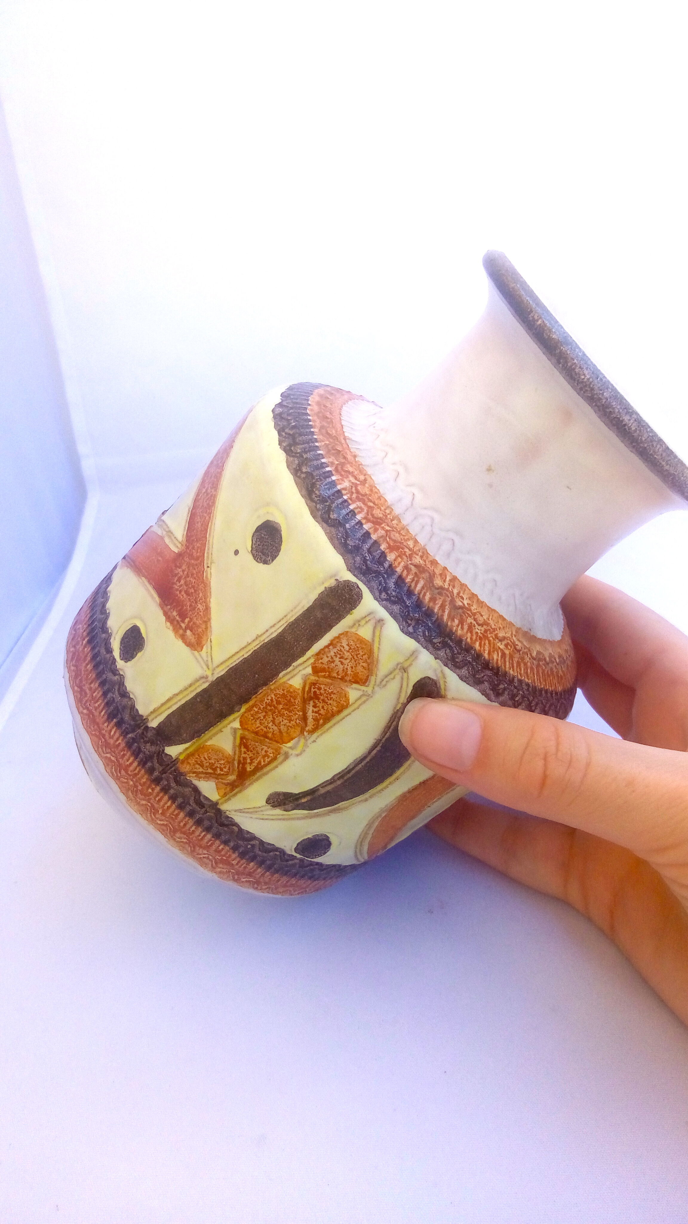 Scandinavian style vintage ceramic vase