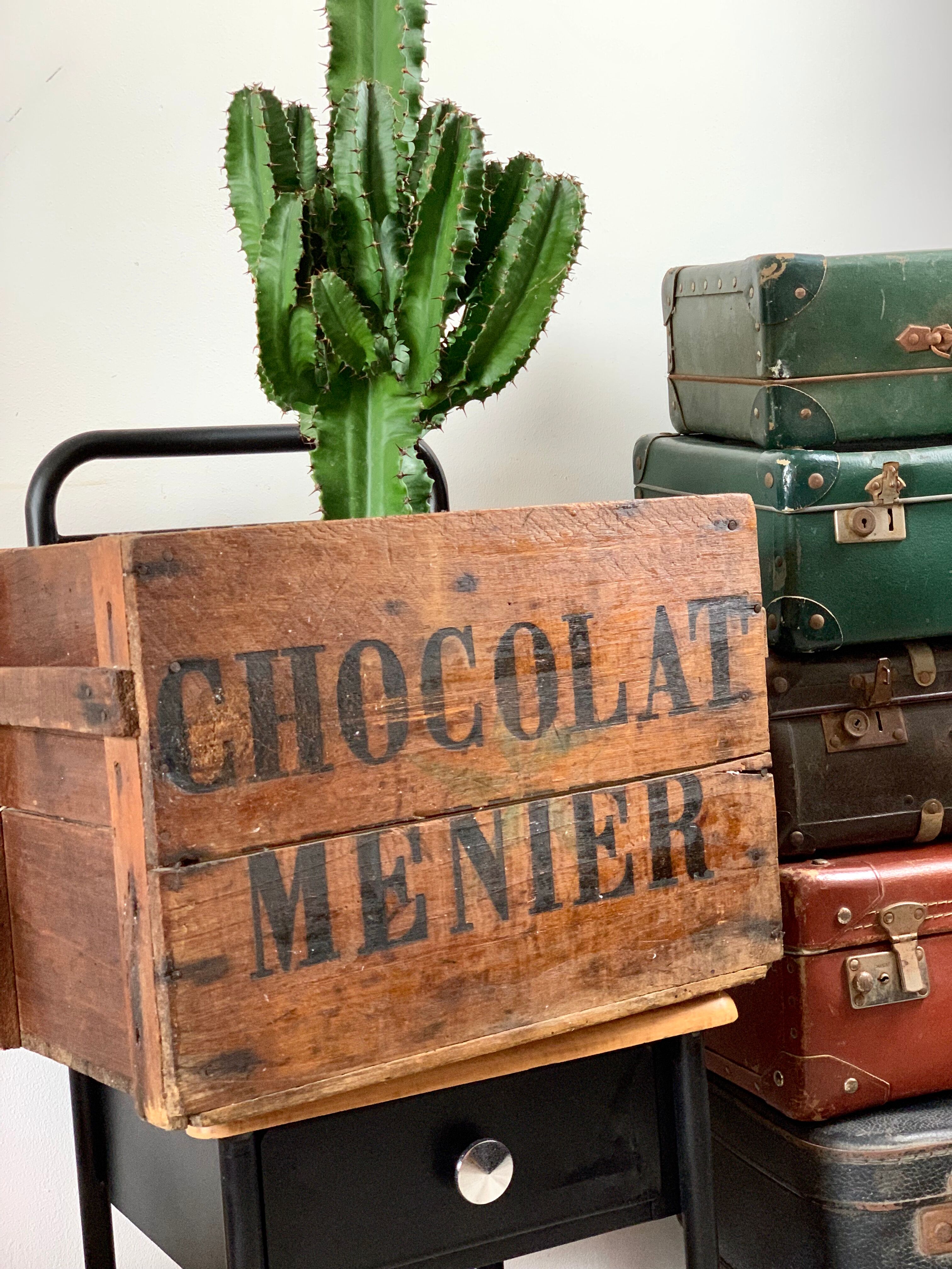 Old menier vintage chocolate crate