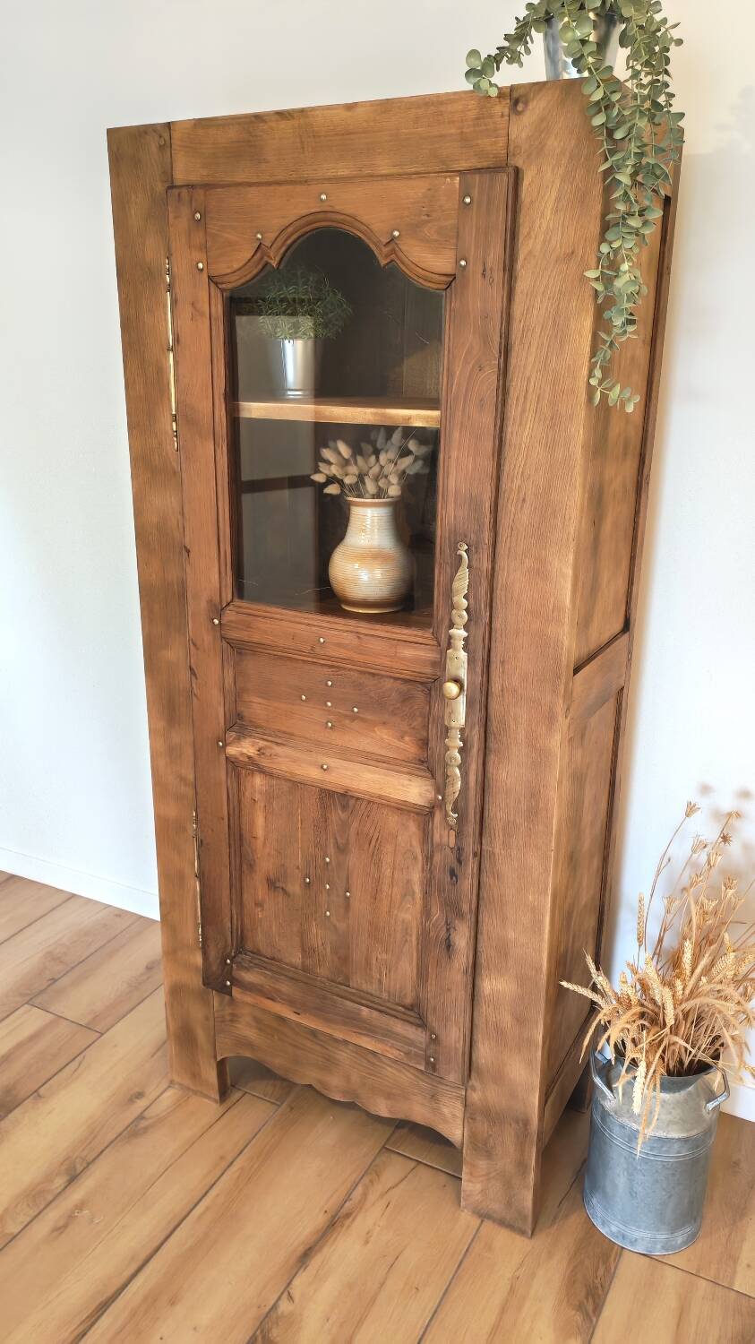 DELPHINE - Solid wood bonnetière wardrobe