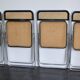 Set of 4 folding cane chairs