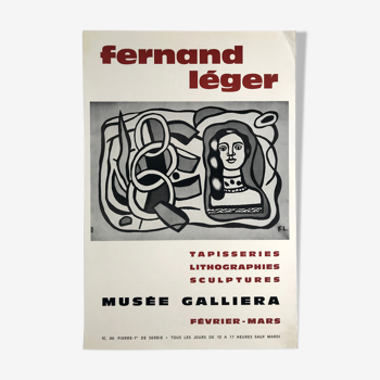 Affiche originale d'après Fernand LEGER, Musée Galliera, 1969