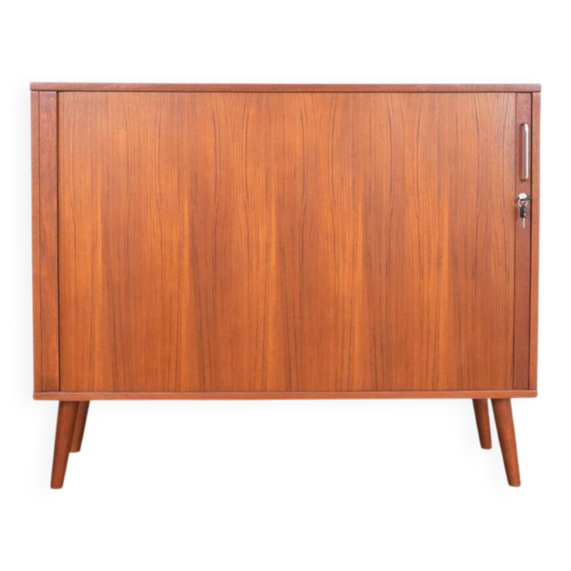 Mid-Century Danish Teak Tambour Doors Sideboard, 1960s.