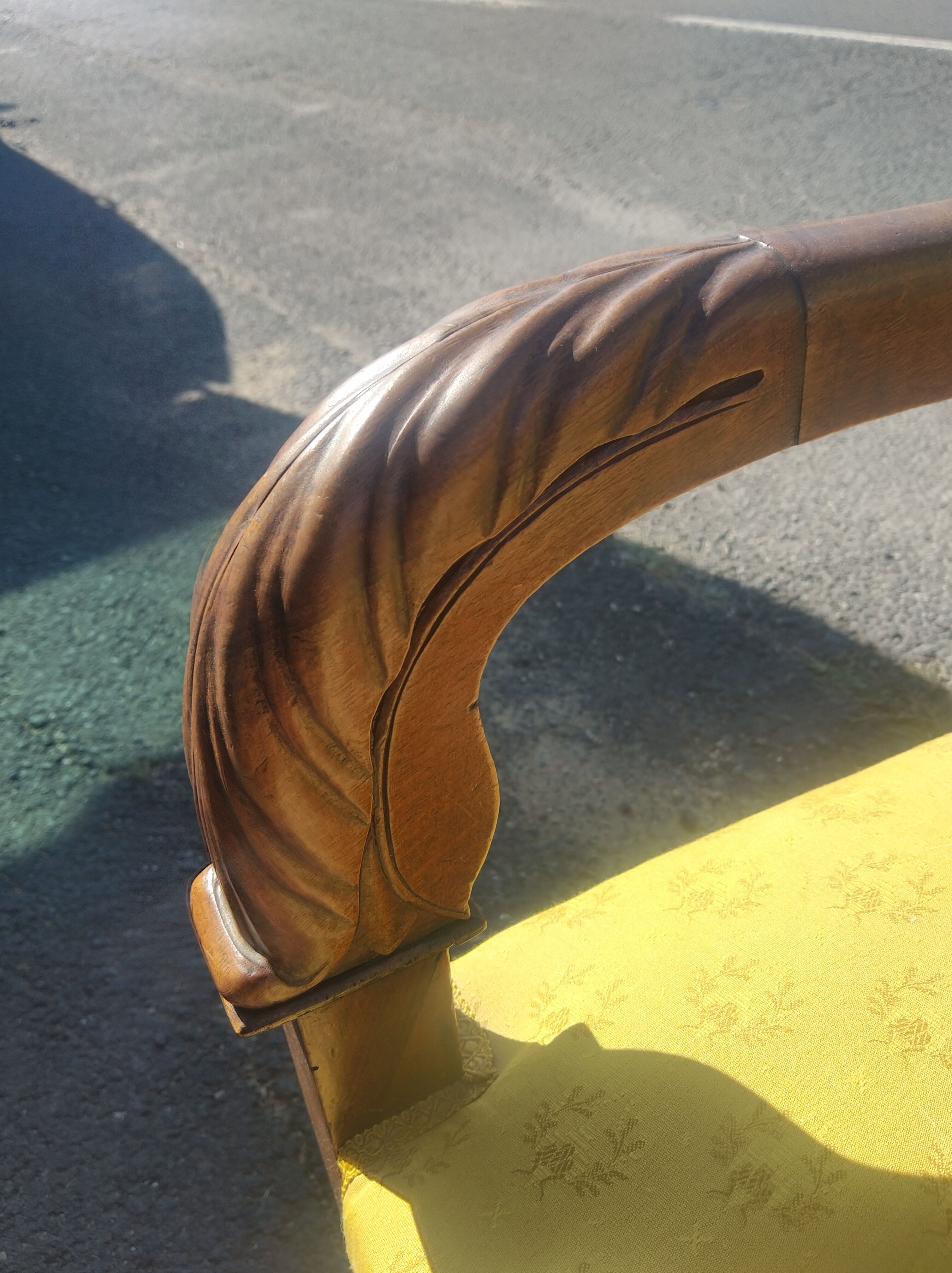 Pair of consulate era chairs in walnut