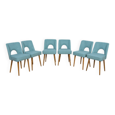 Chaises Shell de l'usine de meubles de Bydgoszcz, années 1960, Pologne, ensemble de 6.