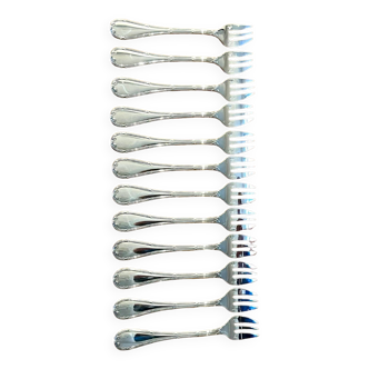 Christofle ribbons 12 oyster forks excellent condition