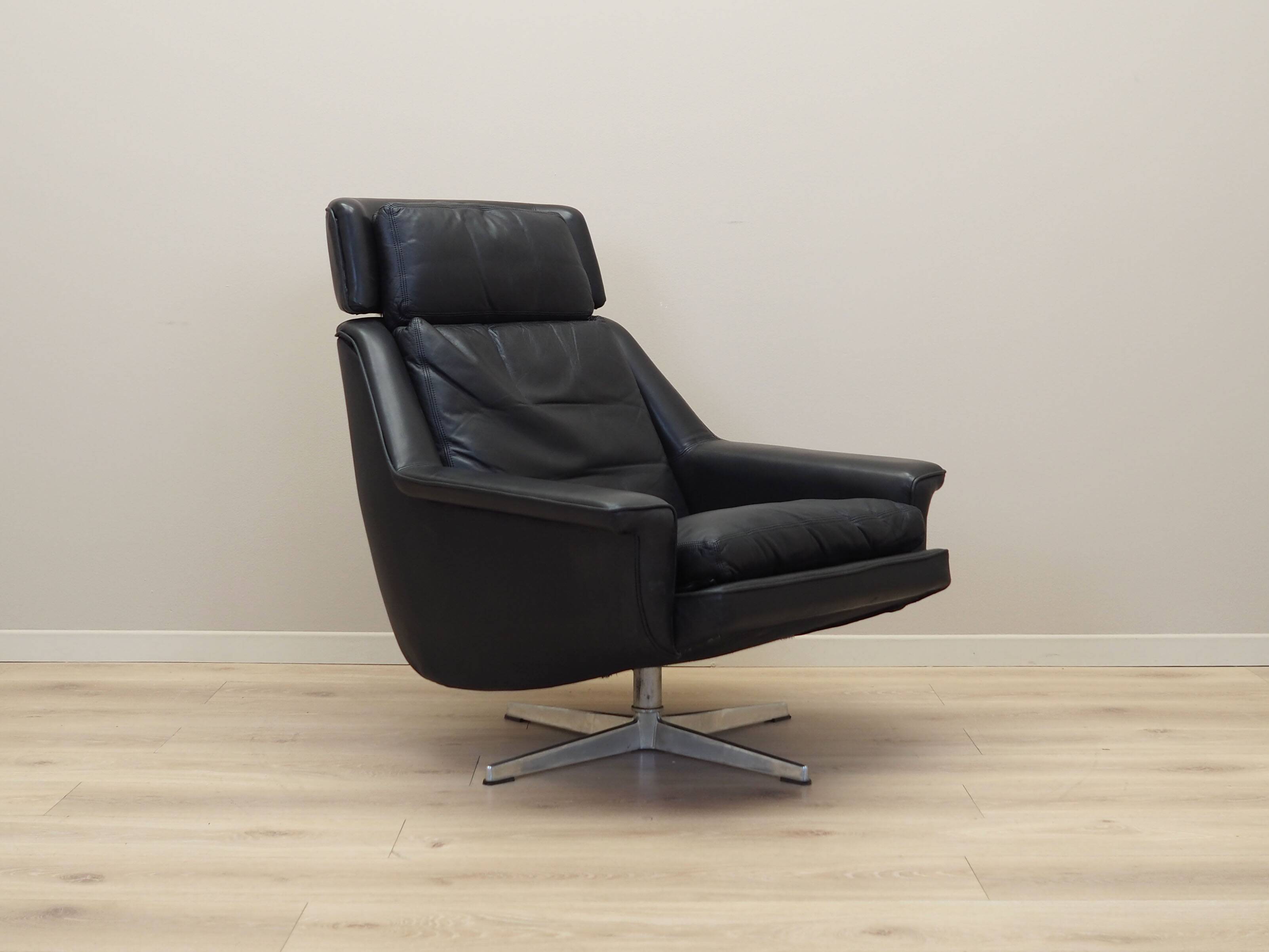 Swivel armchair, Danish design, 1970s, designer: Werner Langenfeld, manufacture: Esa