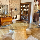 McGuire 1970 Rattan Dining Table