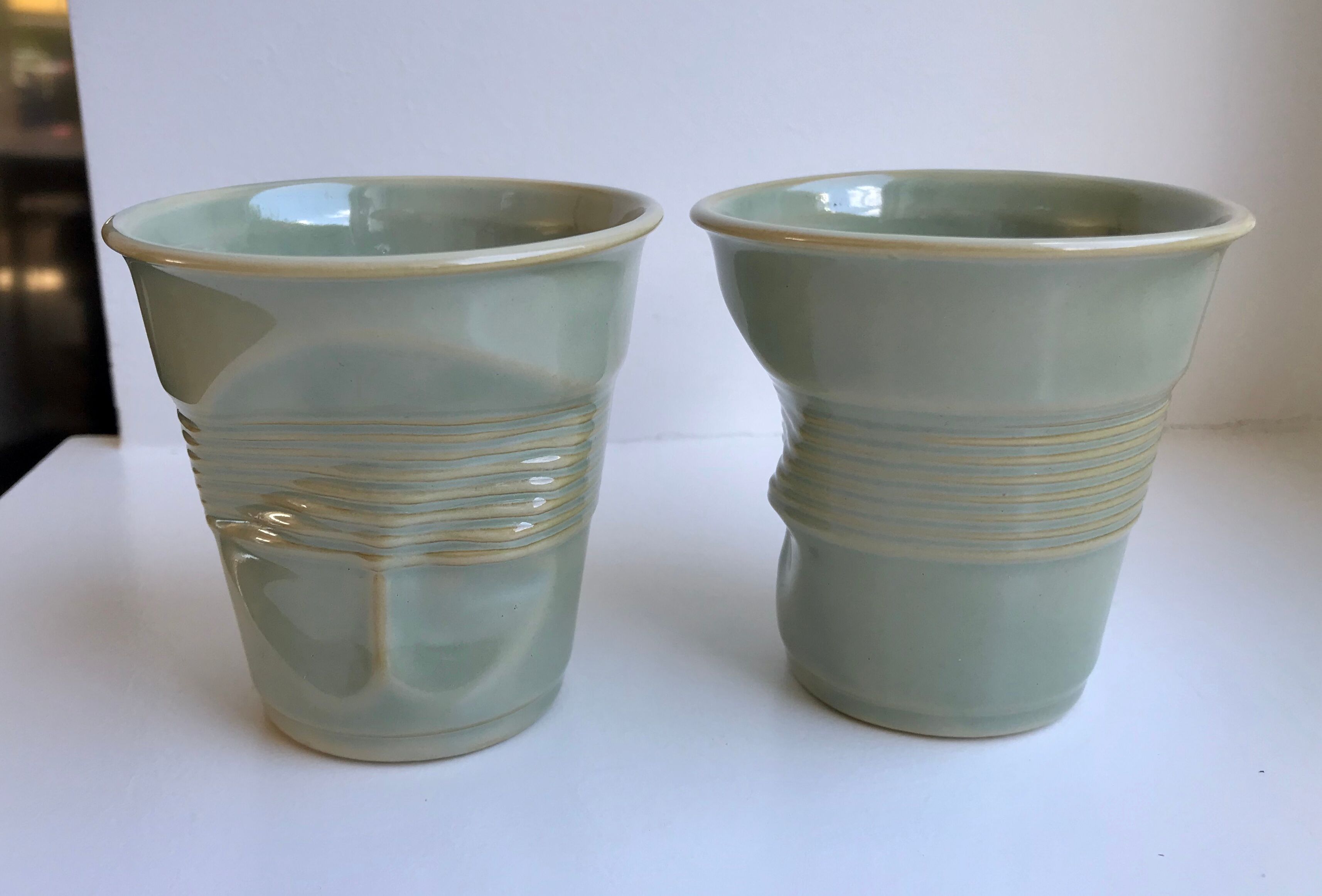 Duo de tasses revol couleur vert sauge