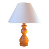 Lampe en bois tourné scandinave 60s