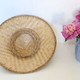 Vintage Chinese hat, bohemian wall decoration
