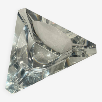 Cendrier de forme triangulaire en cristal