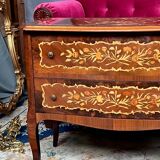 Marquetry, solid wood chest of drawers