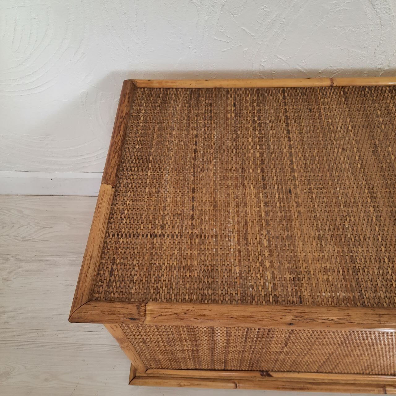 Bamboo chest, vintage wicker Dal Vera