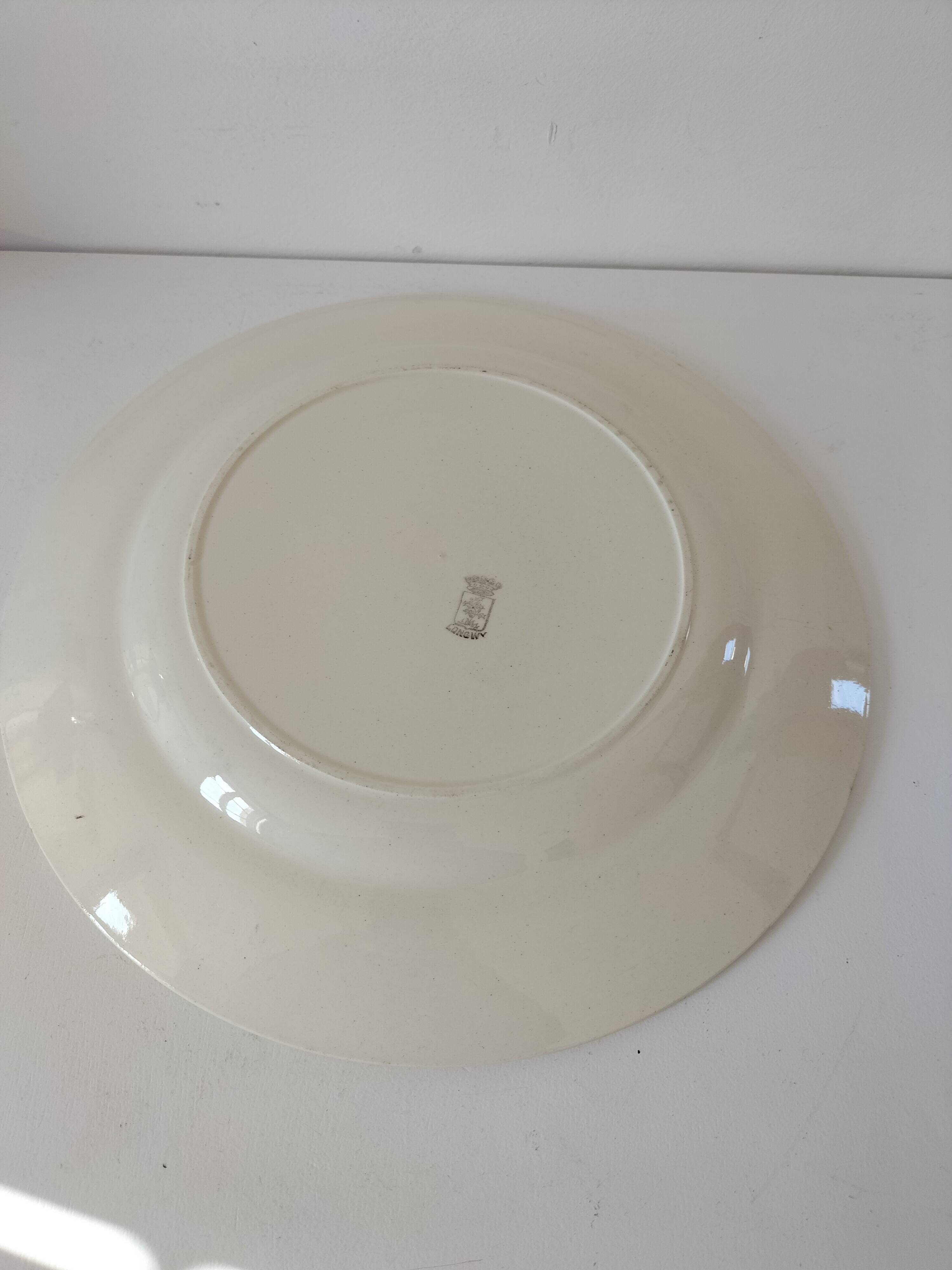 Round plate Longwy Art Deco