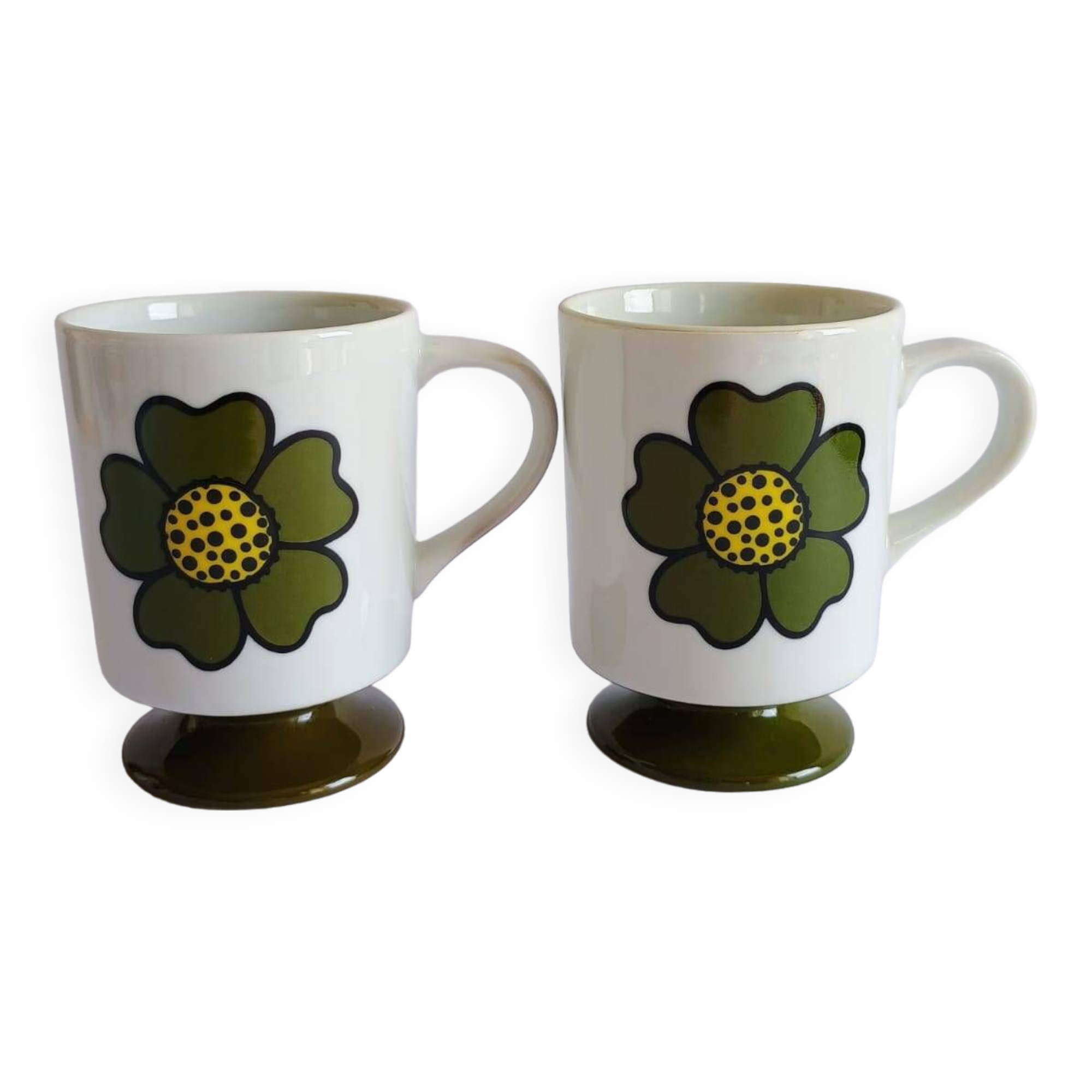 Two seventies flower mazagrans from the 70s