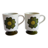 Two seventies flower mazagrans from the 70s