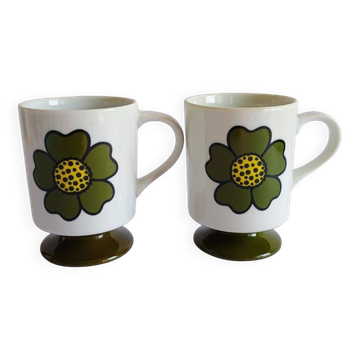Two seventies flower mazagrans from the 70s