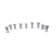 1 lot de vases en aluminium des années 30