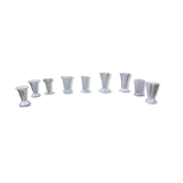 1 lot de vases en aluminium des années 30