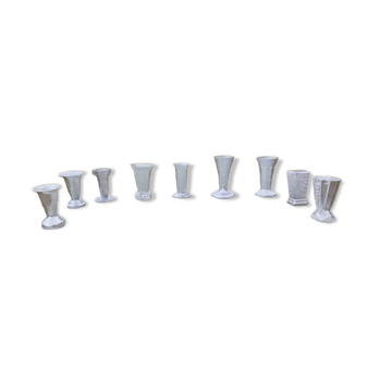 1 lot of aluminium vases from the 1930s