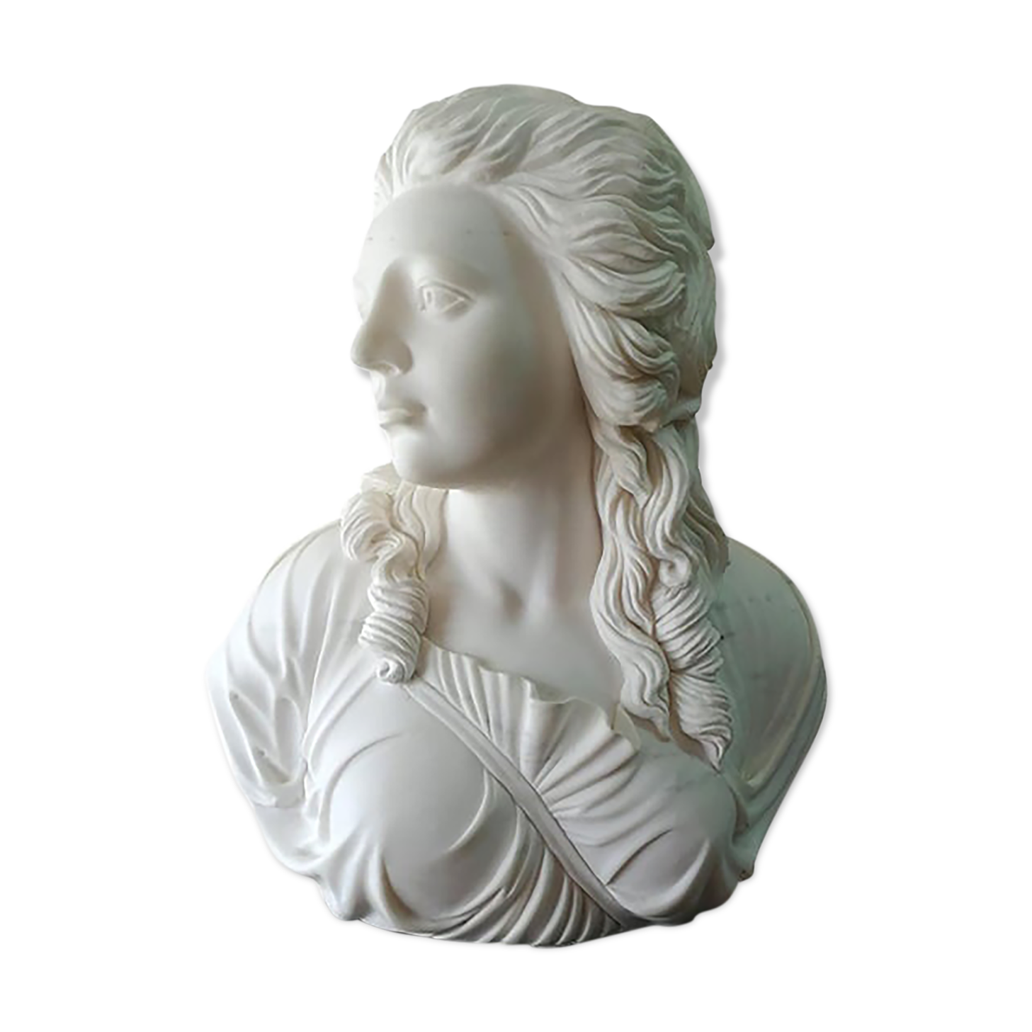 Marble bust of a woman, 20th century