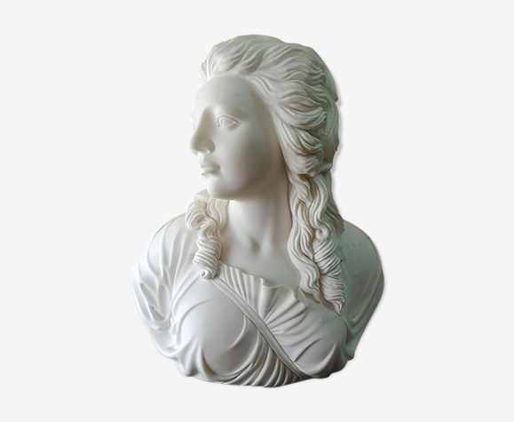 Buste de femme en marbre, 20ème siècle