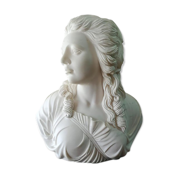 Buste de femme en marbre, 20ème siècle