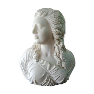 Marble bust of a woman, 20th century
